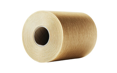 Natural bamboo toilet paper roll made without plastic packaging for ecofriendly use isolated on transparent background PNG