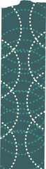 Abstract flat design is repeating on transparent background with mint cream circles forming arches