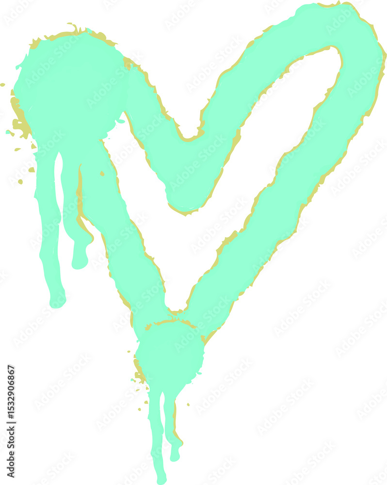 Poster flat design aqua splash forming v is floating on transparent background with golden outline, drips