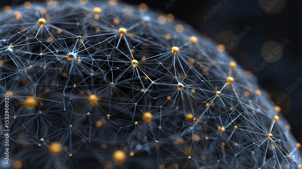 Poster abstract geometry of interconnected nodes in a digital network