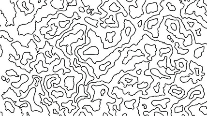 Abstract topographic map background geographic line map with elevation assignments. Topographic wavy pattern design and geographic mountain relief diagram line wave carve pattern.