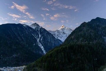 mountain landscape with clouds