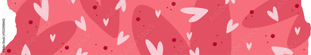 Poster abstract stylized heart pattern is showing romantic flat design with transparent background