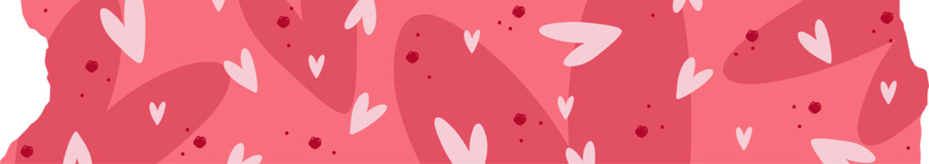 Abstract stylized heart pattern is showing romantic flat design with transparent background