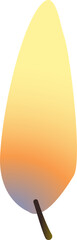 Stylized flame graphic is being shown on transparent background, including slender matchstick tip