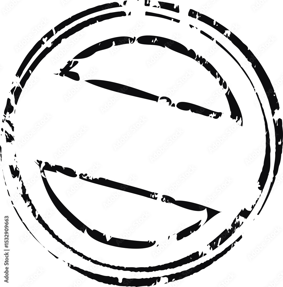 Aufkleber stylized circular symbol with opposing arrows is showing in grunge design on transparent background