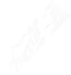 White patterned tie is floating on transparent background, flat design showing grey abstract motifs