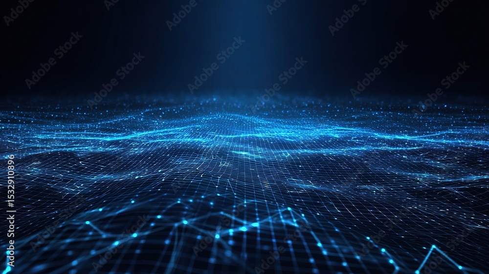 Aufkleber abstract technology network background with holographic elements