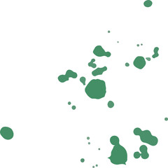 Displaying flat vector illustration showing green organic blobs varying sizes on transparent canvas