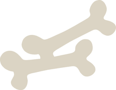 Fototapeta Pair of stylized bone shapes are overlapping diagonally on transparent background, flat design