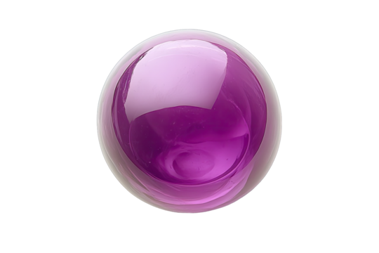 Purple orb, glossy sphere, abstract shape