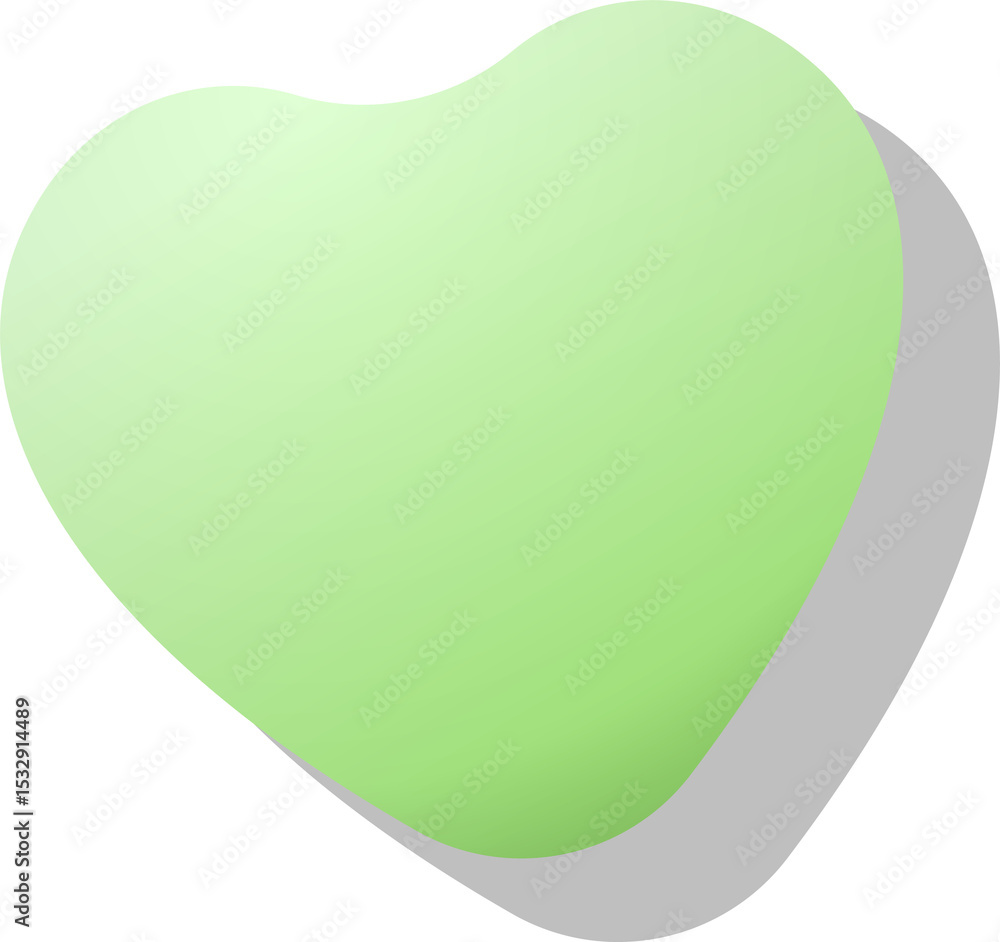 Poster abstract green blob flat design is floating on transparent background, showcasing diagonal gradient