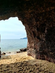 view from the beach cave