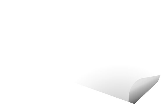 Vector torn sheet is showing tears and curled corner revealing gray gradient on clear background