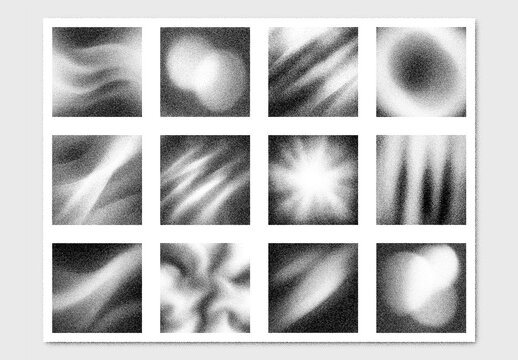 Vector collection of abstract stipple noise texture backgrounds