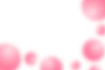 ピンク　ポップ 　グラデーション　ふわふわ　球体　フレーム　背景