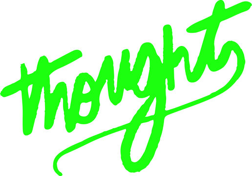 Fototapeta Showing brushstroke graffiti art with neon green thoughts over white scribbles, transparent canvas