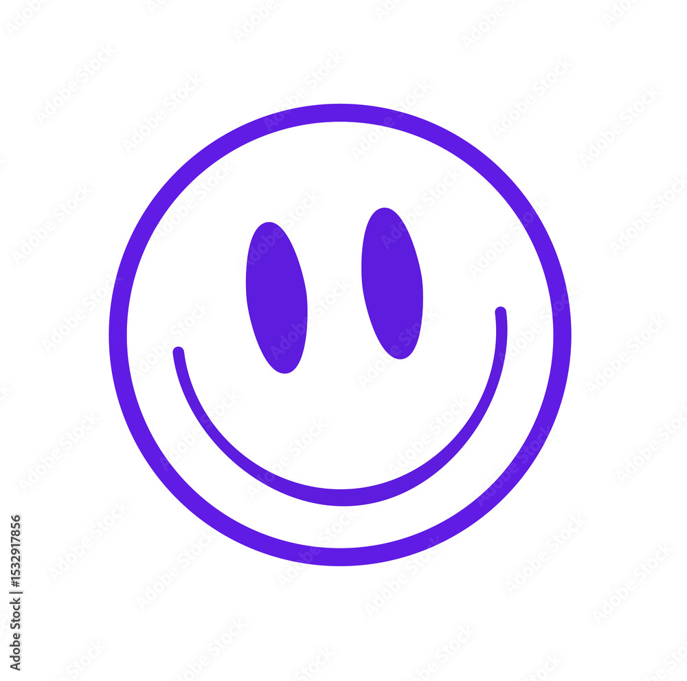 Poster flat graphic is showing purple smiley face with repeating k-pop text ring on transparent background