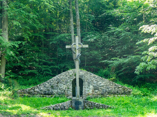 Christliches Kreuz auf dem Kalvarienberg bei Füssen