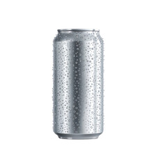 Cold Aluminum Can with Condensation - Refreshing Beverage Packaging Mockup