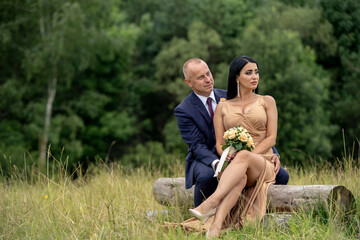 Fototapeta premium bride and groom