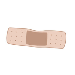 flat design bandage is floating on transparent background showing central pad and perforation holes