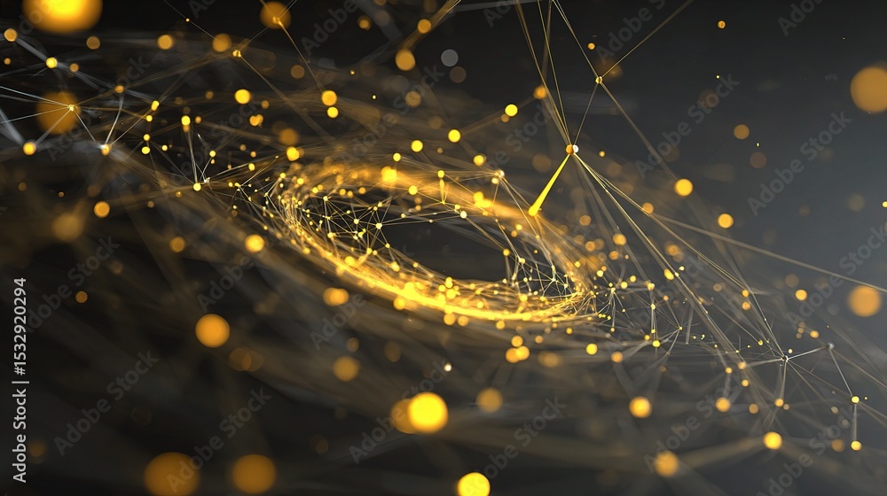 Aufkleber abstract technology network background with glowing elements