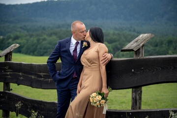 Fototapeta premium senior couple sitting on bench