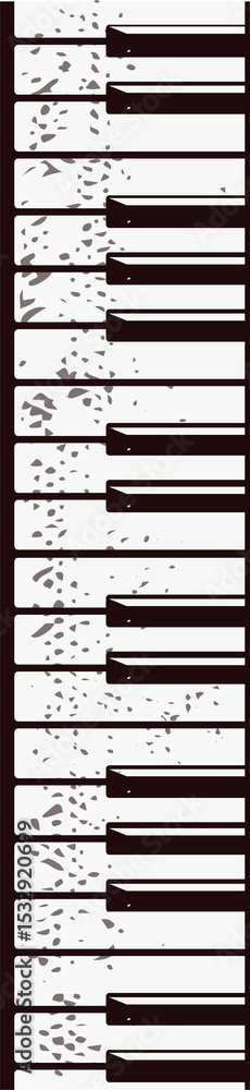 Poster Displaying pattern with transparent background using flat alternating block sides and grey speckles