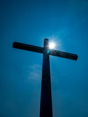 Christliches Kreuz auf dem Kalvarienberg bei Füssen