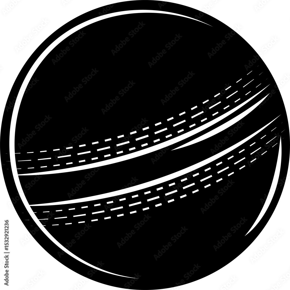 Poster minimalist flat design sphere is floating on transparent background, showing dashed stripe bands