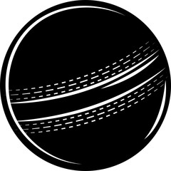 Minimalist flat design sphere is floating on transparent background, showing dashed stripe bands