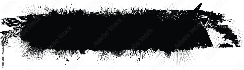Poster Grunge textured banner with rough edges. Speckled texture. Overlay grunge texture . Simply place texture over any object to create grunge effect . Banner with scratched surface for your design.
