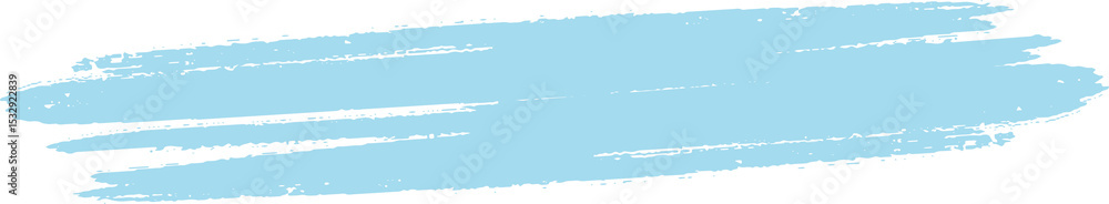Poster abstract paint brush stroke is floating on transparent background with subtle sky-blue texture