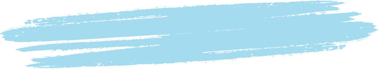 Abstract paint brush stroke is floating on transparent background with subtle sky-blue texture