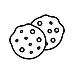 Oatmeal Raisin Outline Icon Vector Illustration