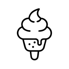 Vanilla Dream Outline Icon Vector Illustration