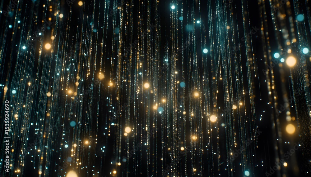 Aufkleber sparkling, falling particles create a dynamic visual effect.
