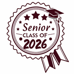 Class of 2026 senior graduation seal design