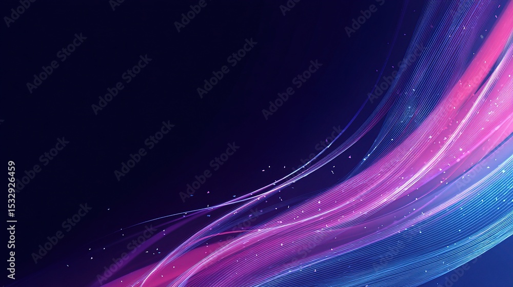 Poster dynamic pink and blue abstract background with flowing lines