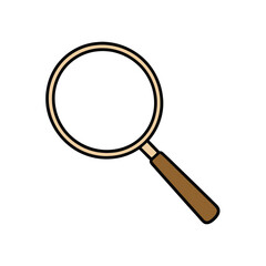 Search magnifying glass flat icon for apps and websites