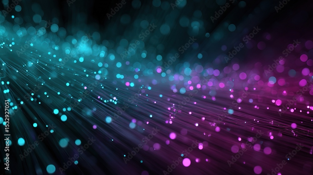 Poster abstract technology network background in teal and purple color scheme