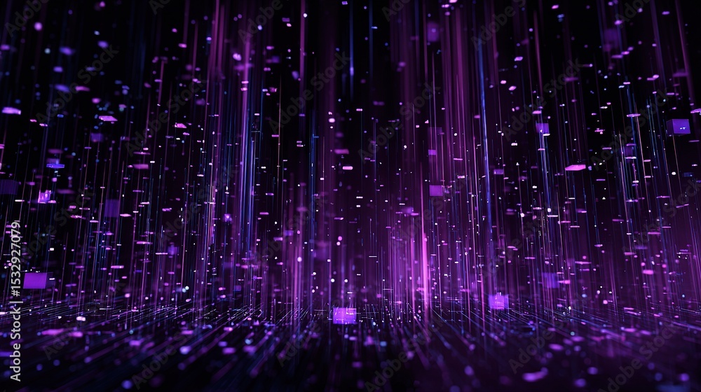 Poster abstract cyberpunk background with purple neon lines and patterns