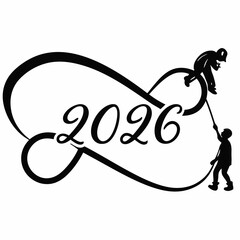 Silhouette figures shaping infinity 2026 design
