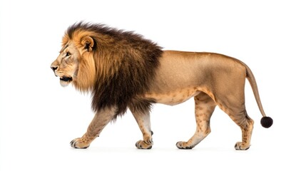 Obraz premium Lion walking profile