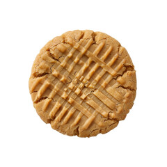 Delicious Peanut Butter Cookie Overhead Shot