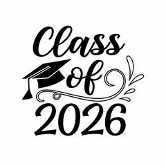 Class of 2026 graduation design graduate cap