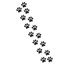 Cute paw prints trail design element perfect for pet lovers blogs websites cards or any animal themed project