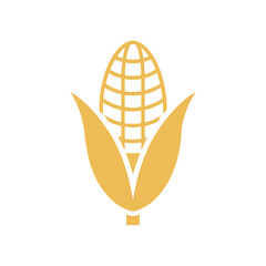 Corn Icon Set Monoline Vector Illustration