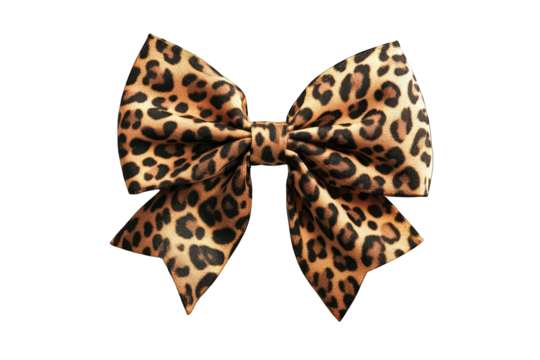 Leopard print bow, digitally rendered